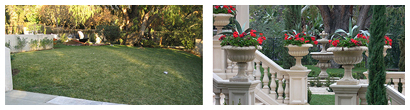 After image of an Italian garden near Pasadena transformed with a ballustrades, 