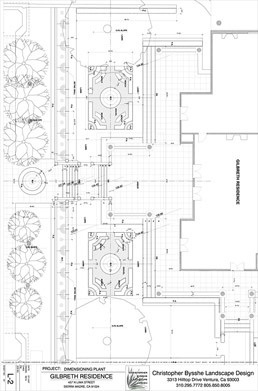 a landscape site plan for a project near Pasadena
